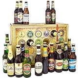 Bier Adventskalender Welt und Deutschland + 24 Flaschen Bier + Geschenk mit Bieren aus aller WELT & DEUTSCHLAND + Bieradventskalender