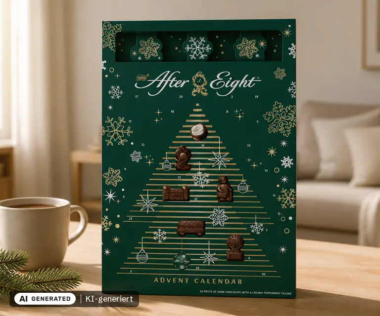 KI-generierte Illustration: After Eight Adventskalender