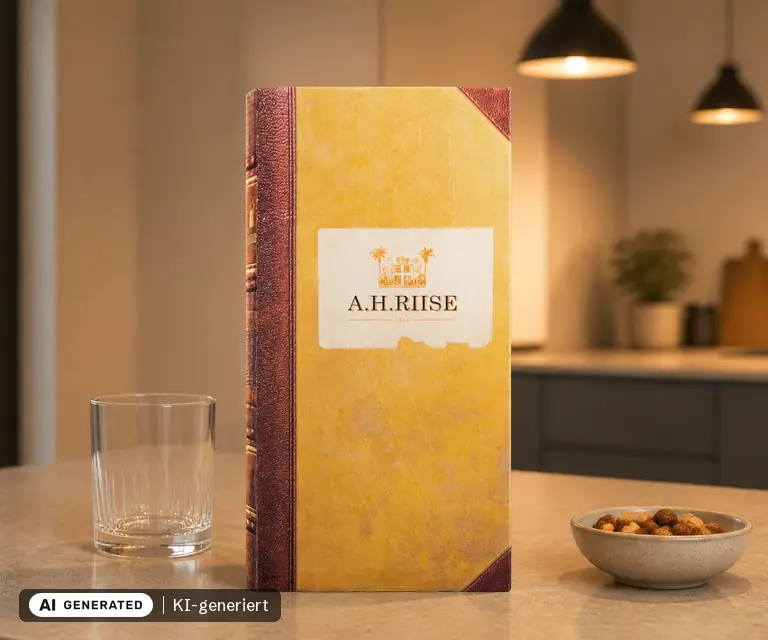 KI-generierte Illustration: A.H. Riise Rum Adventskalender (24 x 2 cl, Lidl), 24 Türchen