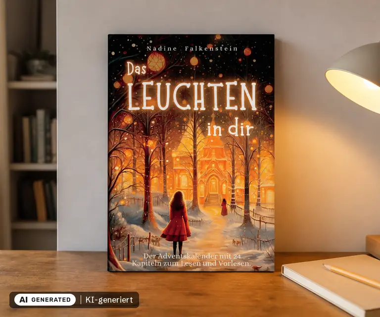 KI-generierte Illustration: Das Leuchten in dir - 24 Weihnachtsgeschichten über Liebe, Hoffnung und Mitgefühl.: Der Adventskalender mit 24 Kapiteln zum Lesen und Vorlesen., 24 Türchen