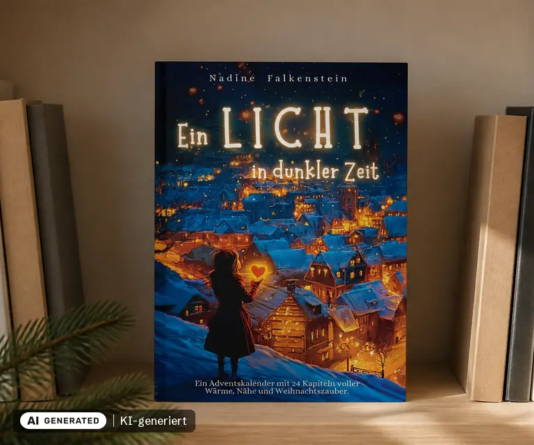 KI-generierte Illustration: Ein Licht in dunkler Zeit - Ein Adventskalender mit 24 Kapiteln voller Wärme, Nähe und Weihnachtszauber, 24 Türchen