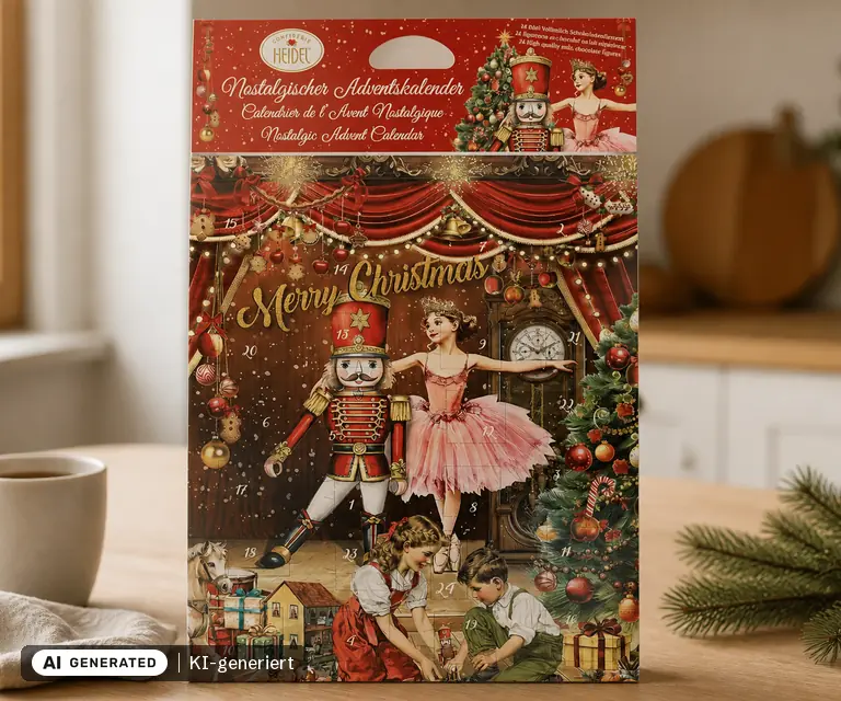 KI-generierte Illustration: Heidel 'Weihnachtsmärchen' Adventskalender, 24 Türchen