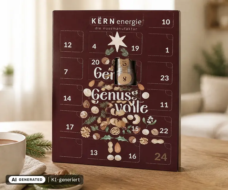 KI-generierte Illustration: KERNenergie Klassik Adventskalender 2026, 24 Türchen