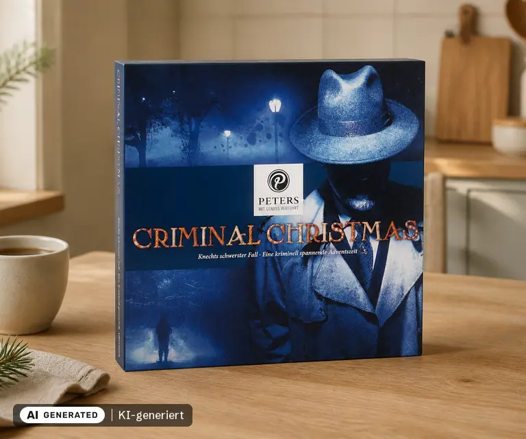 KI-generierte Illustration: Peters Criminal Christmas Adventskalender 'Knechts schwerster Fall'