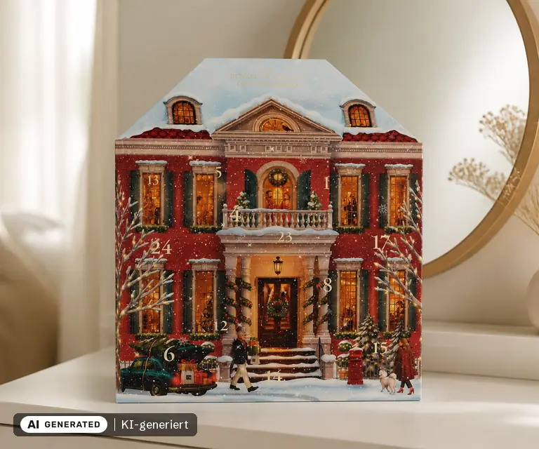 KI-generierte Illustration: Rituals Adventskalender Classic 2026, 24 Türchen