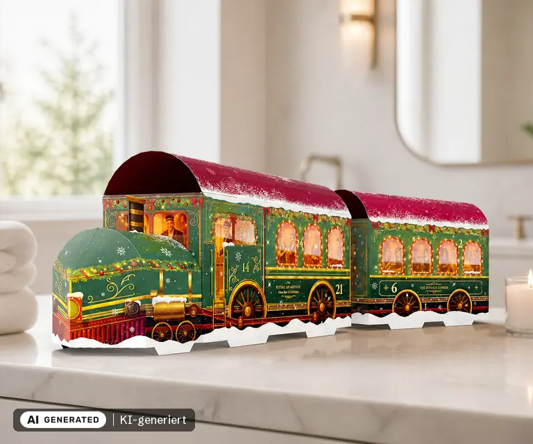 KI-generierte Illustration: Rituals Premium Adventskalender 2026 (Rituals Express), 24 Türchen