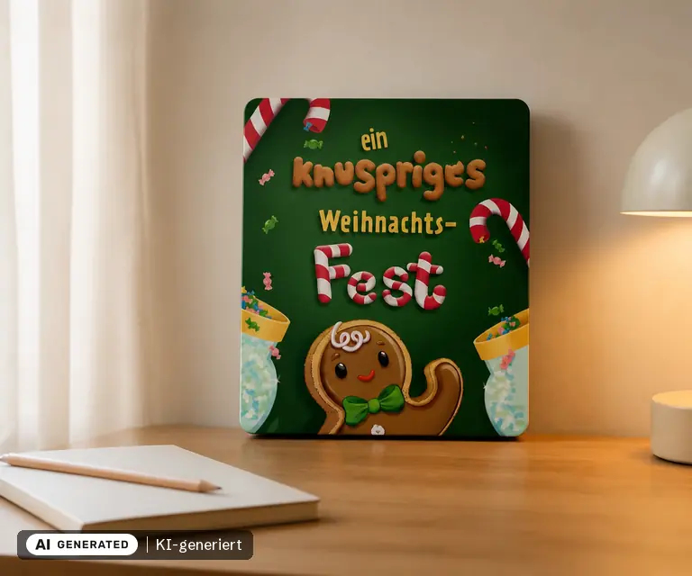 KI-generierte Illustration: tonies Adventskalender 2026: Ein knuspriges Weihnachtsfest, 24 Türchen