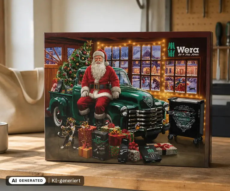 KI-generierte Illustration: Wera Adventskalender 2026, 24 Türchen