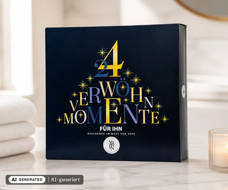 KI-generierte Illustration: YBPN Herren Adventskalender 2026, 24 Türchen